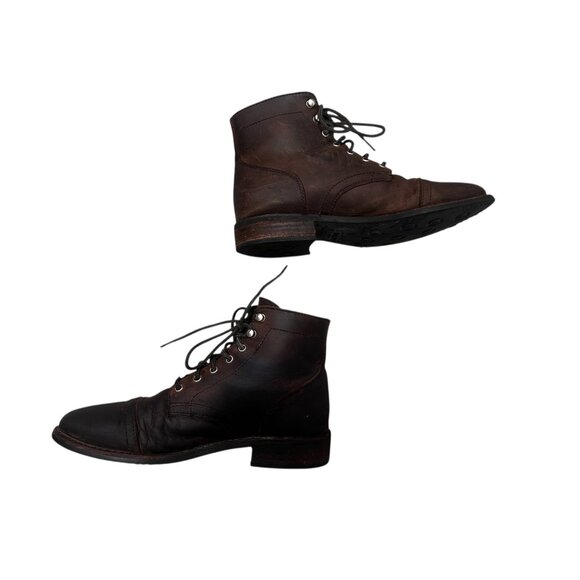 Thursday Boots Captain Lace Up Boots Womens 10.5 Brown Nubuck Boho Victorian - Picture 5 of 14